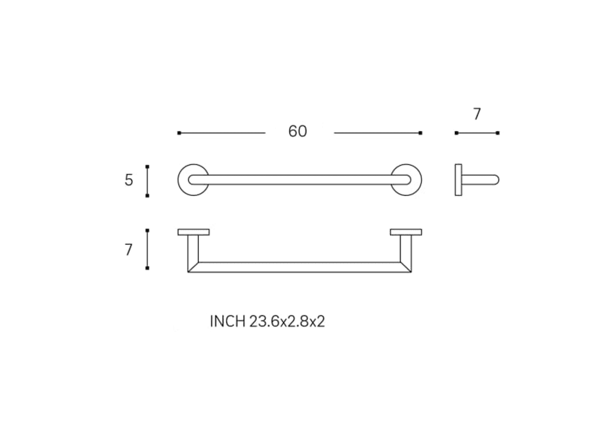 Porte-serviettes de salle de bains Start Cosmic croquis 3