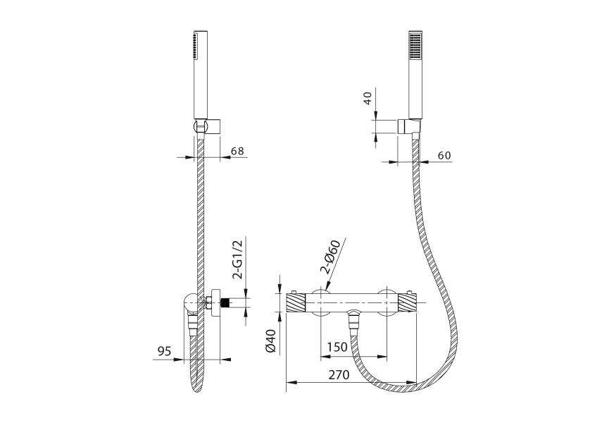 Bless Imex robinet de douche croquis 26