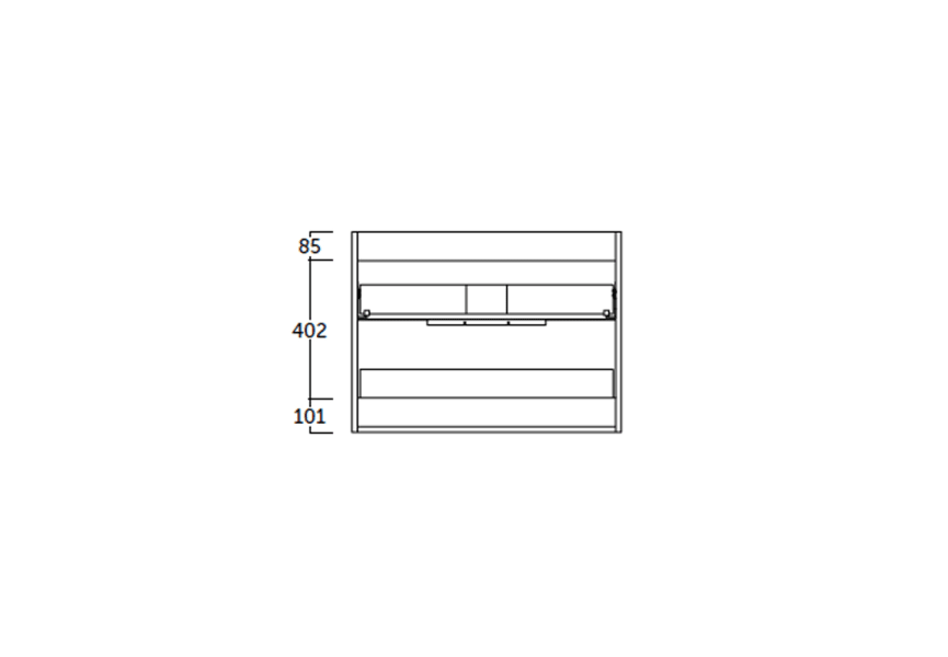 Meuble de salle de bains Galsaky de Coycama croquis 5