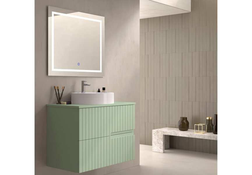 Meuble de salle de bains avec plan de toilette en pierre compacte colorée Ebi Bruntec couleurs principal 8