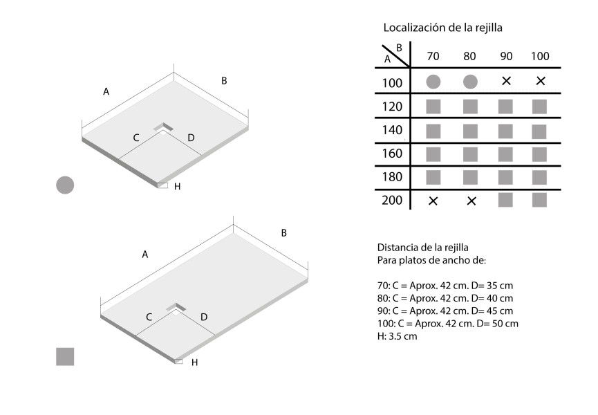 Receveur de douche en résine Liso Seda Doccia croquis 5