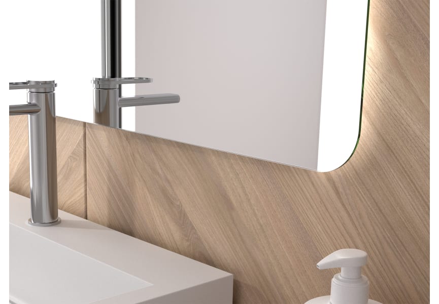 Miroir de salle de bains avec éclairage LED Mavi Eurobath détail 1
