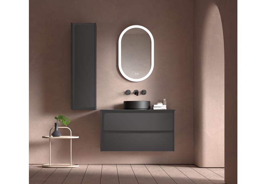 Meuble de salle de bains avec plan de toilette en bois Índico Visobath principal 2