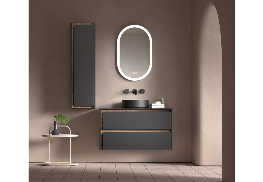 Meuble de salle de bains avec plan de toilette en bois Índico Visobath principal 0