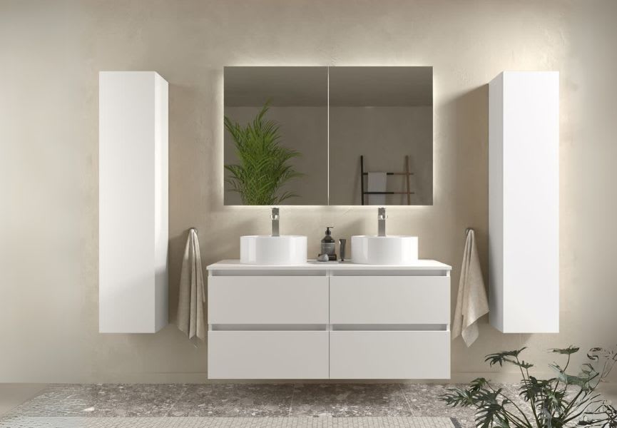 Meuble de salle de bain avec vasque à poser Bequia Salgar principal 2