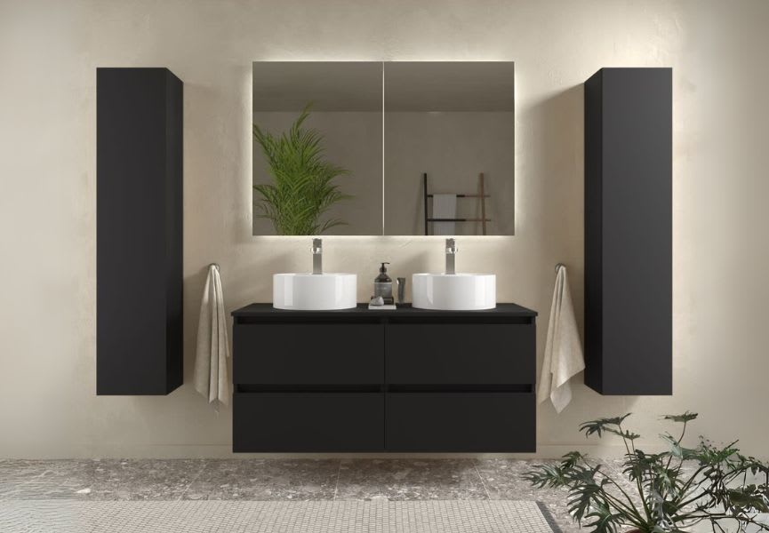 Meuble de salle de bain avec vasque à poser Bequia Salgar principal 3
