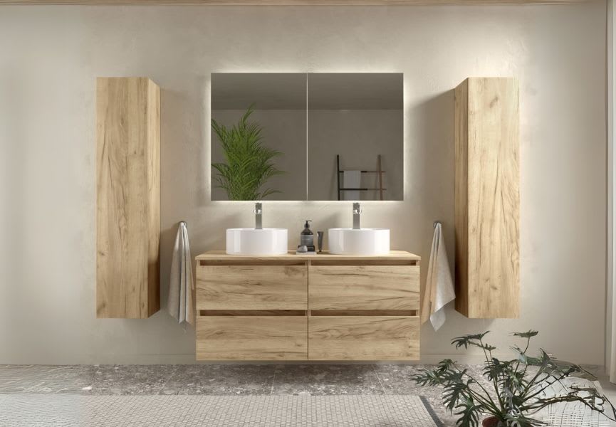 Meuble de salle de bain avec vasque à poser Bequia Salgar principal 0