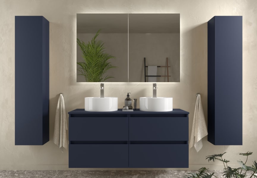 Meuble de salle de bain avec vasque à poser Bequia Salgar principal 4