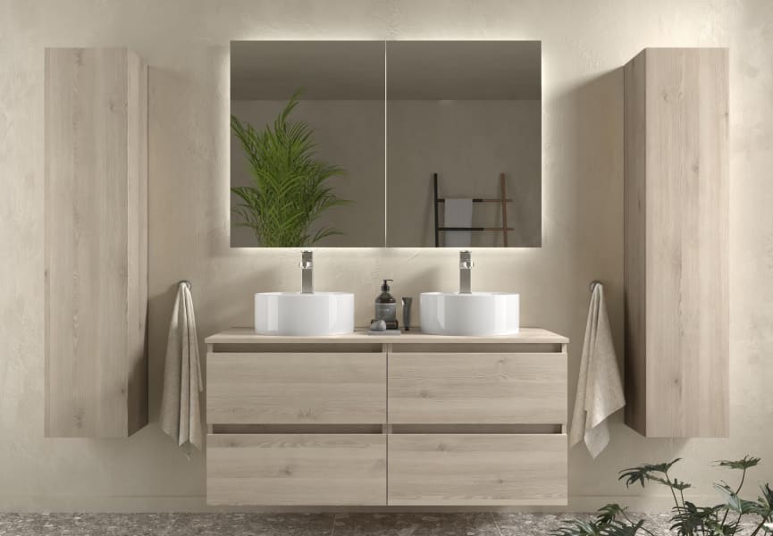 Meuble de salle de bain avec vasque à poser Bequia Salgar principal 5