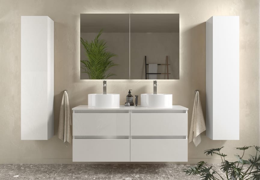 Meuble de salle de bain avec vasque à poser Bequia Salgar principal 2