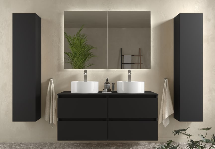 Meuble de salle de bain avec vasque à poser Bequia Salgar principal 3