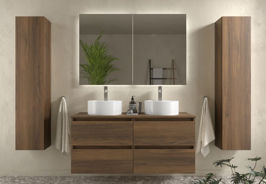 Meuble de salle de bain avec vasque à poser Bequia Salgar principal 1
