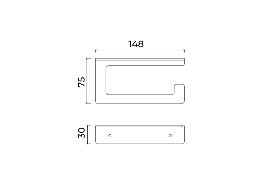 Porte-rouleau de toilette Form Medimex croquis 7