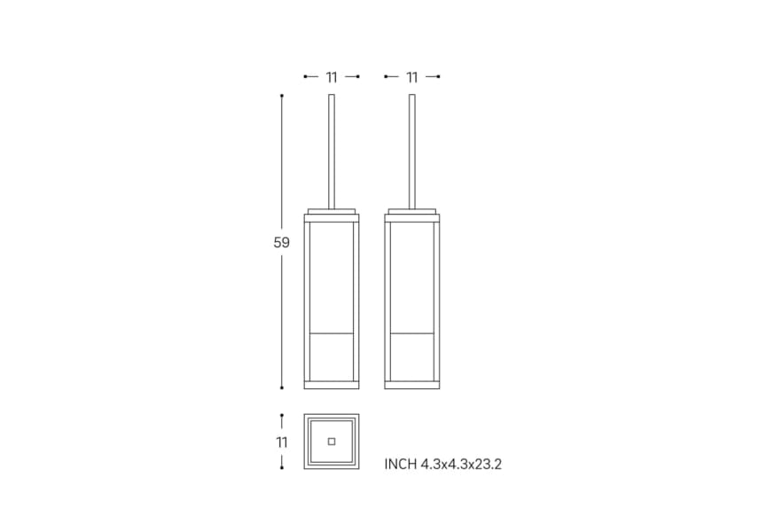 Bathroom Toilette brush set The Grid Cosmic croquis 4