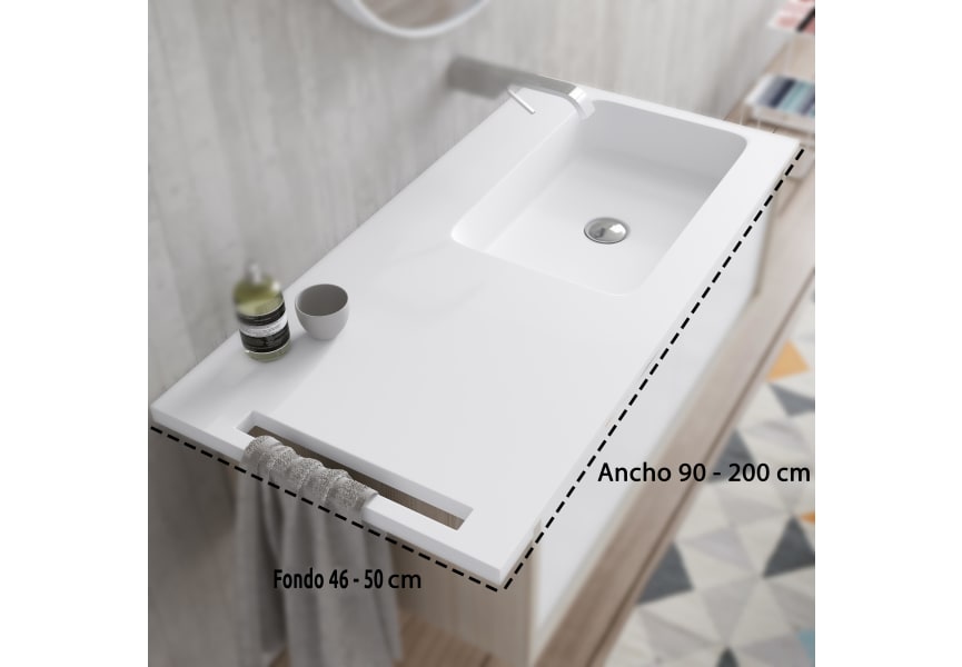 Lavabo encastré de la gamme Bruntec croquis 1