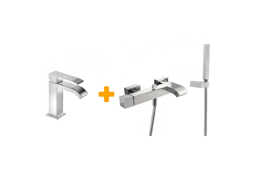 Pack robinetterie de lavabo + robinetterie de baignoire Cuadro de Tres principal 0