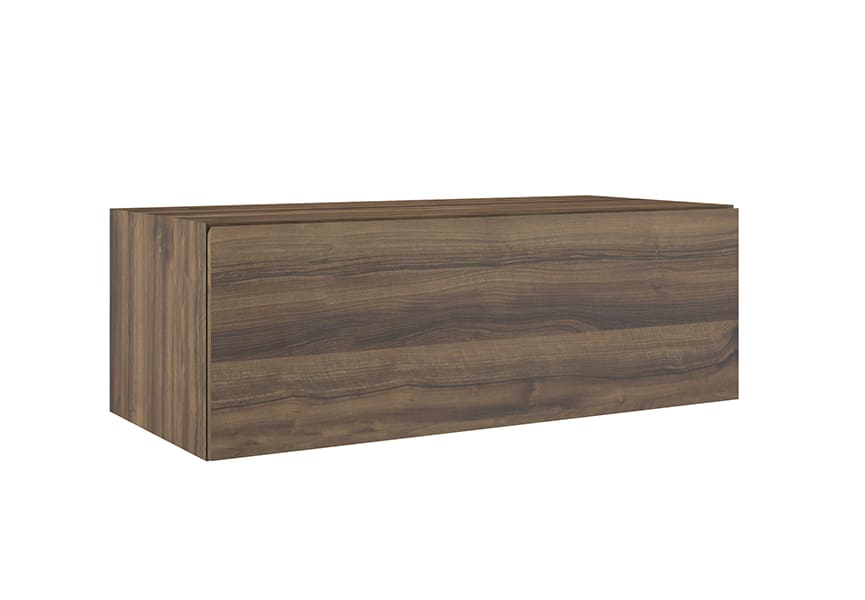 Meuble de salle de bains avec plan de toilette en bois de 10 cm de hauteur, monocolore Nomad Visobath détail 5