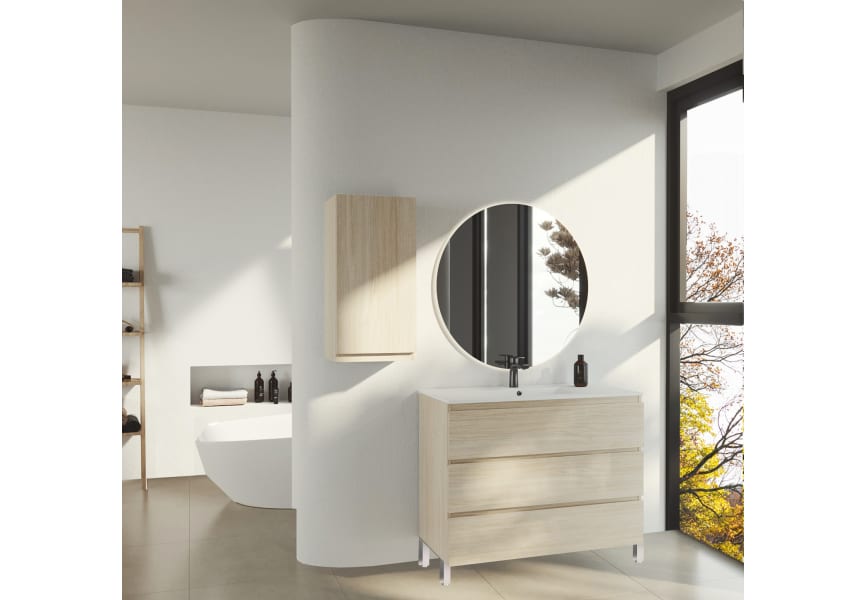 Meuble de salle de bains en bois Vilma Bruntec principal 2