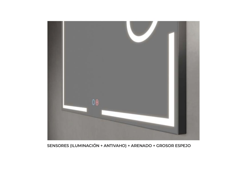 Miroir de salle de bain avec éclairage LED Malta Ledimex détail 5