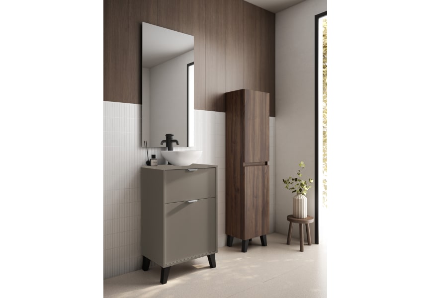 Ensemble meuble de salle de bains faible profondeur 35,5 cm avec lavabo sur plan de toilette Midi Visobath principal 4