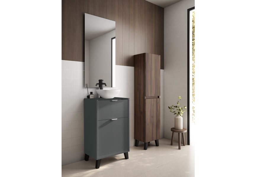 Ensemble meuble de salle de bains faible profondeur 35,5 cm avec lavabo sur plan de toilette Midi Visobath principal 8