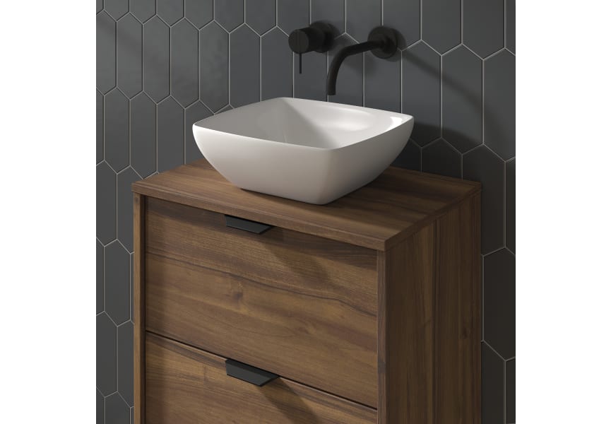 Ensemble meuble de salle de bains faible profondeur 35,5 cm avec lavabo sur plan de toilette Midi Visobath détail 13