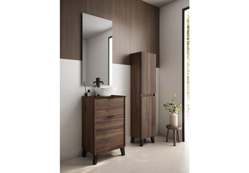 Ensemble meuble de salle de bains faible profondeur 35,5 cm avec lavabo sur plan de toilette Midi Visobath principal 0
