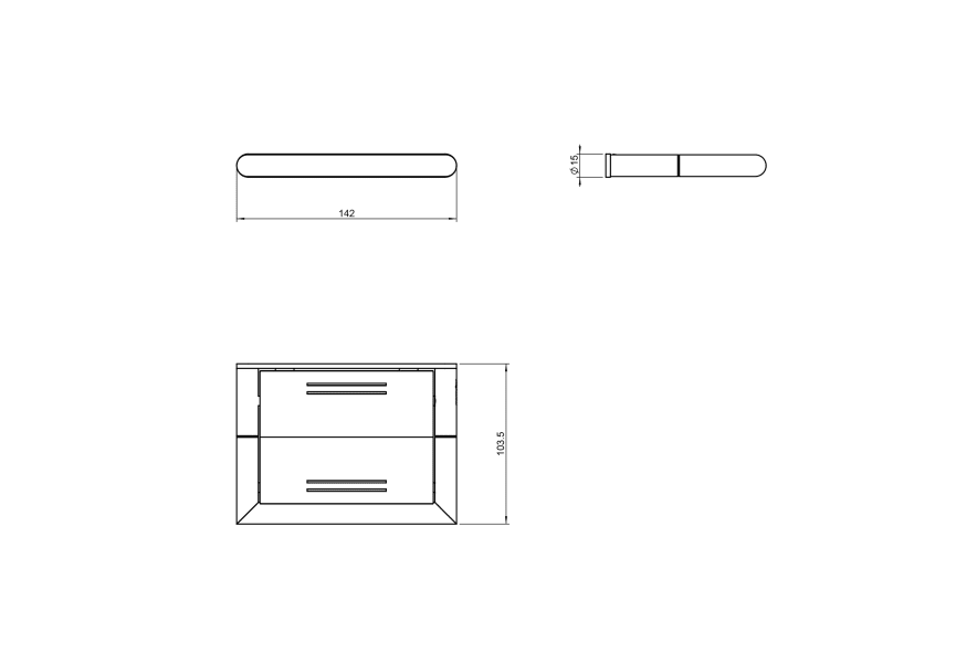 Porte-savon de bain Micra Cosmic croquis 1