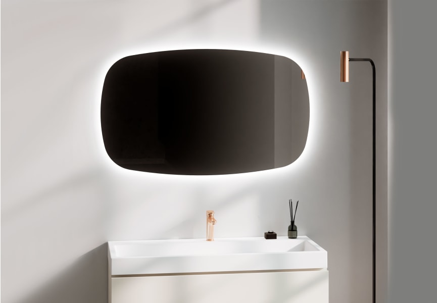 Miroir de salle de bain éclairé par LED Bruntec Look principal 1