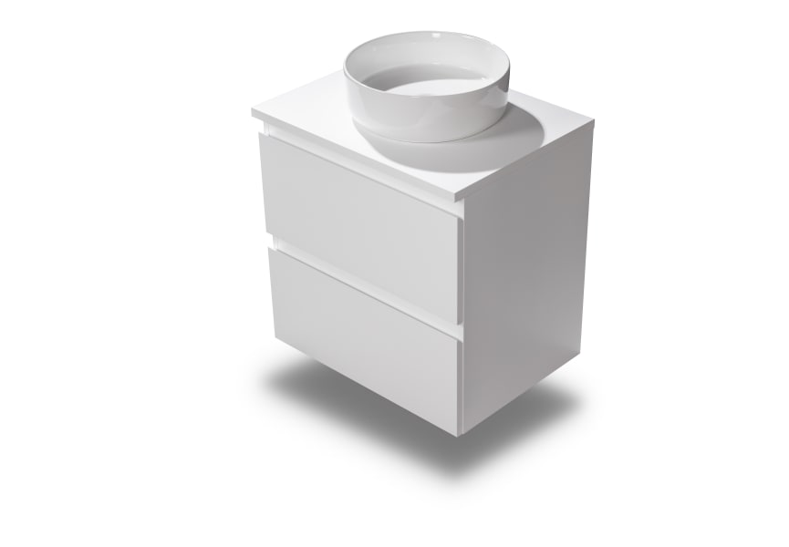 Petit meuble de salle de bain Nivo Bruntec 2 tiroirs suspendu détail 8