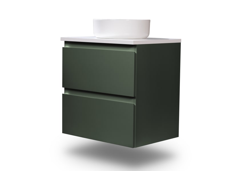 Petit meuble de salle de bain Nivo Bruntec 2 tiroirs suspendu principal 1
