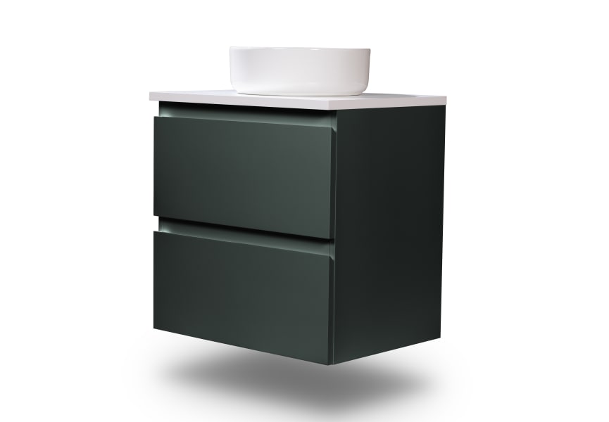 Petit meuble de salle de bain Nivo Bruntec 2 tiroirs suspendu principal 5