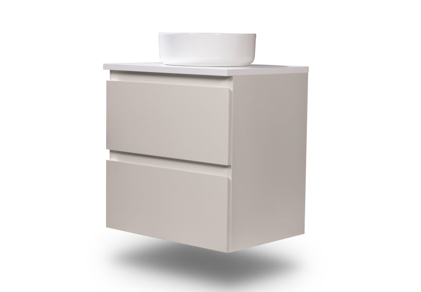 Petit meuble de salle de bain Nivo Bruntec 2 tiroirs suspendu principal 4