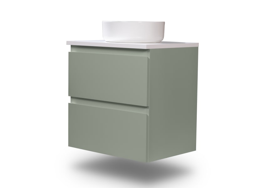 Petit meuble de salle de bain Nivo Bruntec 2 tiroirs suspendu principal 1