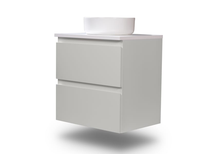 Petit meuble de salle de bain Nivo Bruntec 2 tiroirs suspendu principal 0