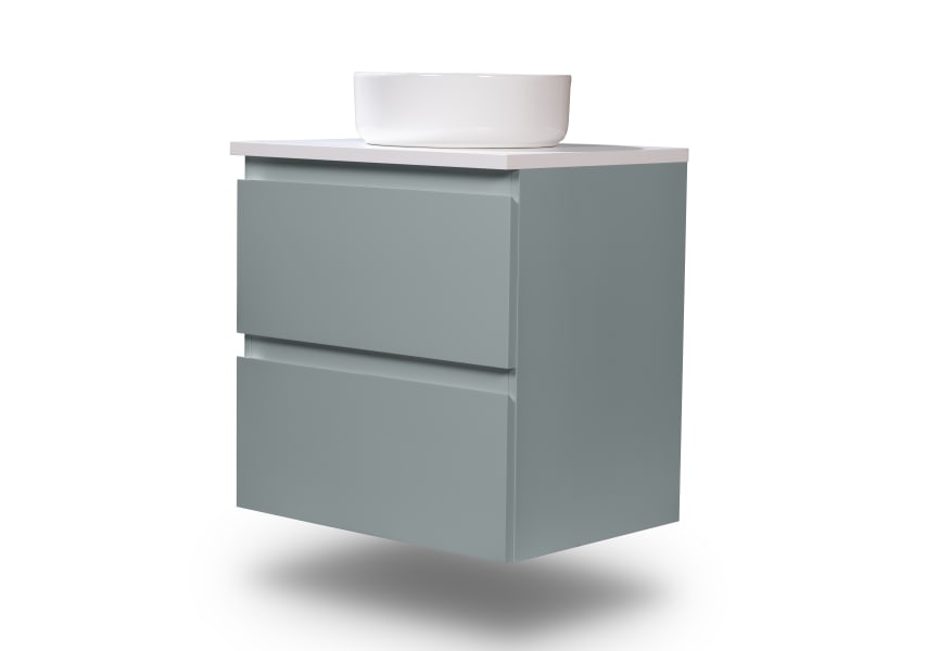 Petit meuble de salle de bain Nivo Bruntec 2 tiroirs suspendu principal 3