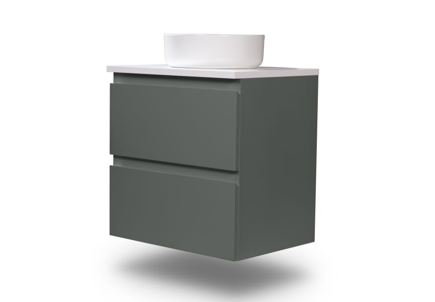 Petit meuble de salle de bain Nivo Bruntec 2 tiroirs suspendu principal 5