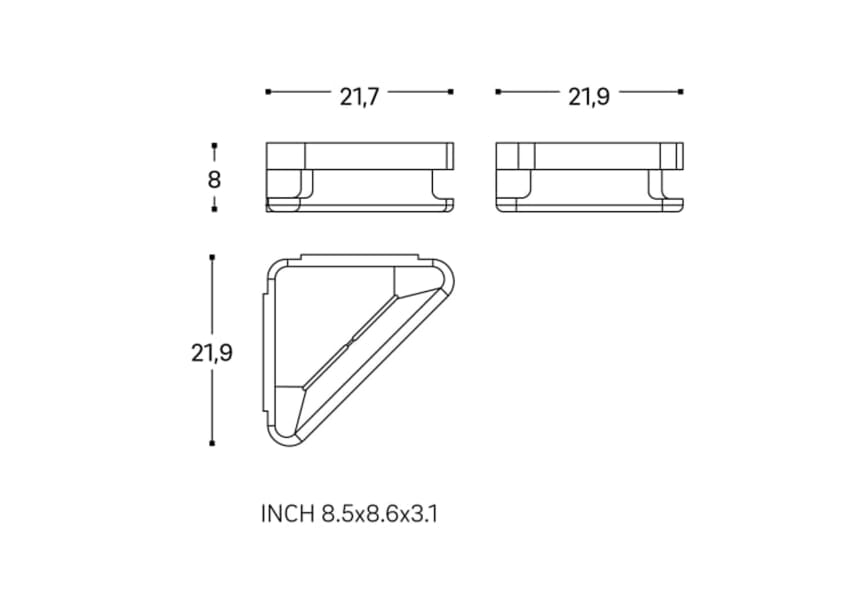 Line Cosmic porte-savon pour le bain croquis 5