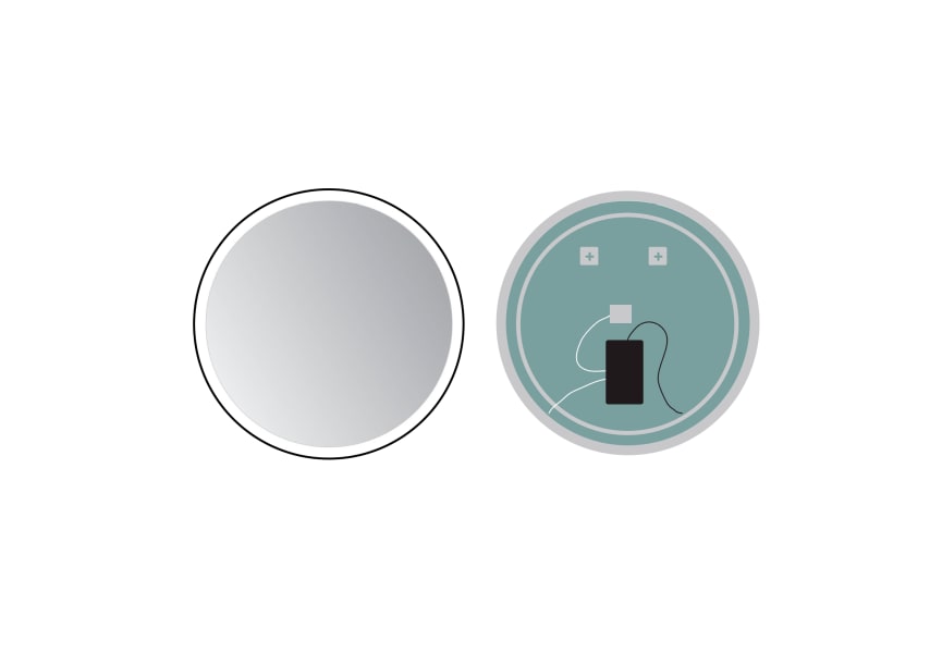 Miroir de salle de bain avec éclairage LED Bélgica Ledimex croquis 9