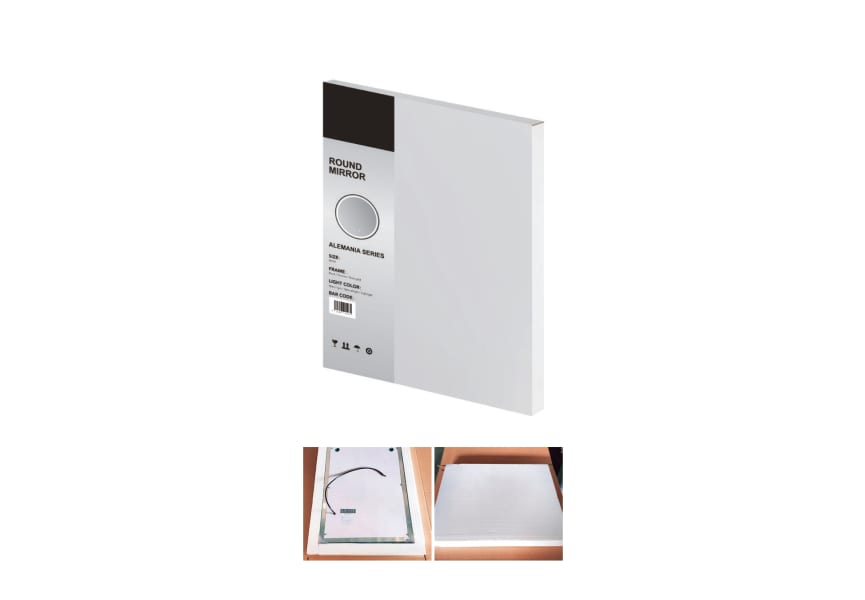 Miroir de salle de bain avec éclairage LED Bélgica Ledimex croquis 10