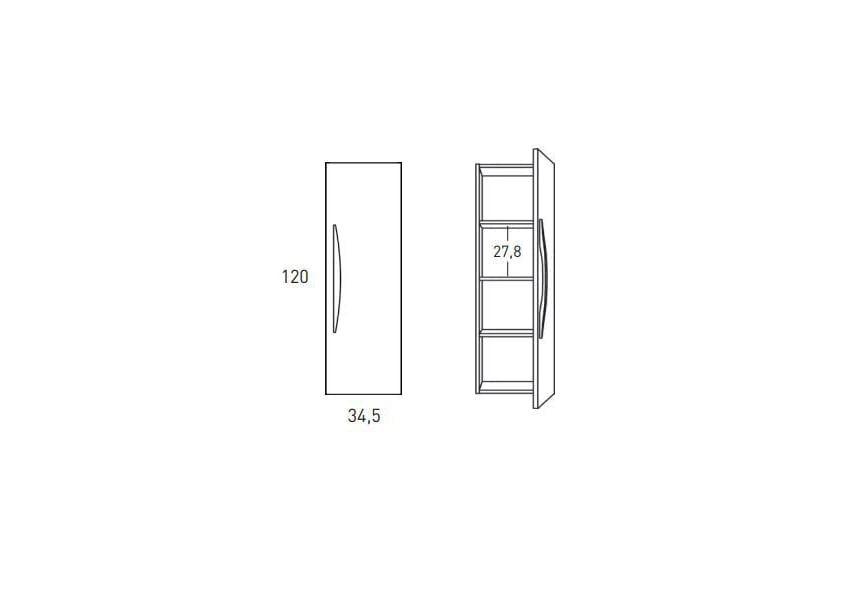 Colonne de salle de bains Arco Visobath croquis 4