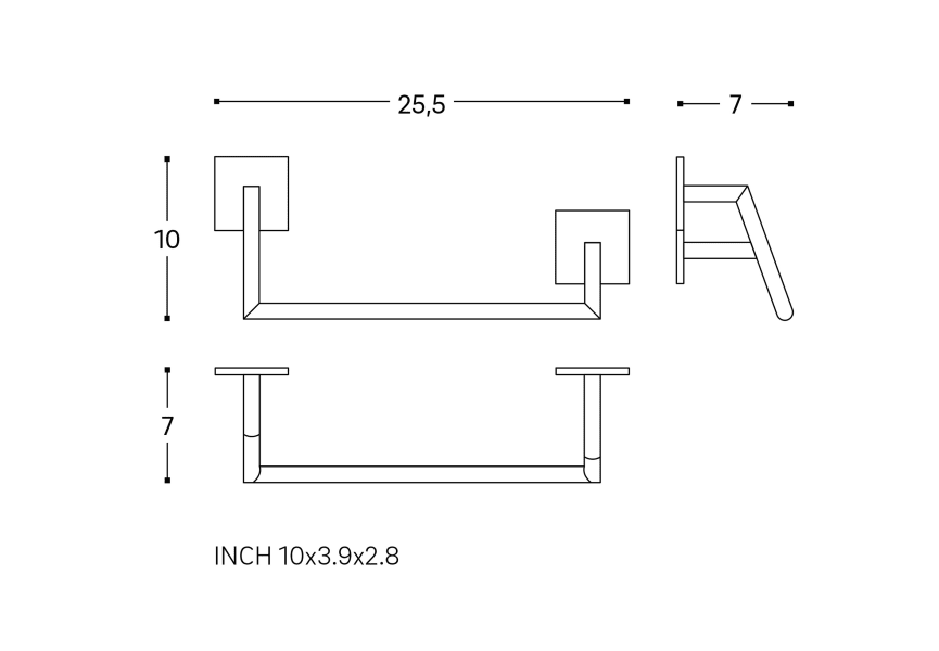 Porte-serviettes de salle de bain Stick Cosmic croquis 6