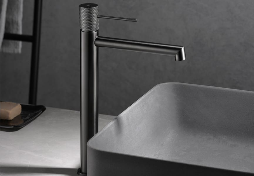 Robinet de lavabo à bec haut Line Imex + bonde click-clack Pack environnement 10