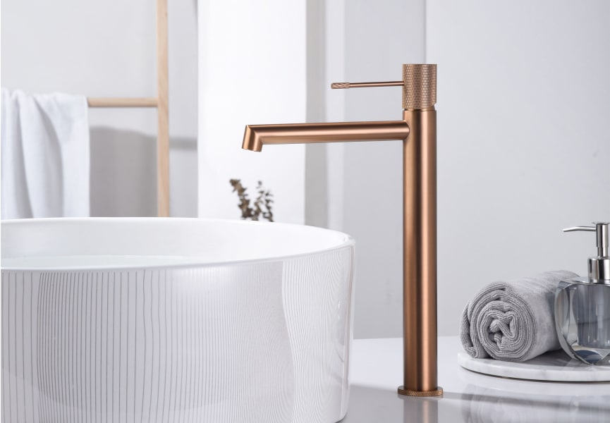 Robinet de lavabo à bec haut Line Imex + bonde click-clack Pack environnement 11