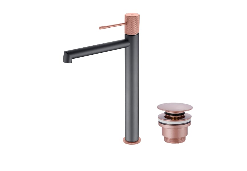 Robinet de lavabo à bec haut Line Imex + bonde click-clack Pack principal 2