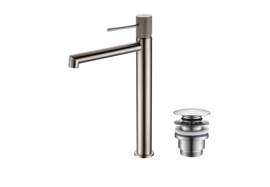 Robinet de lavabo à bec haut Line Imex + bonde click-clack Pack principal 5