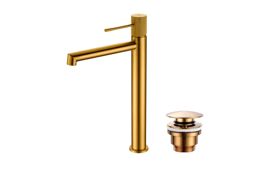 Robinet de lavabo à bec haut Line Imex + bonde click-clack Pack principal 3