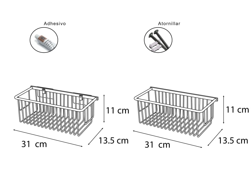 Étagère de douche 600 Bruntec croquis 6