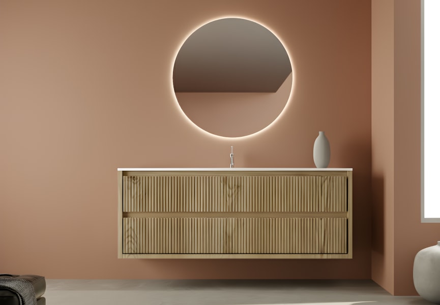 Ensemble de meubles de salle de bains en bois massif avec côtés Alpes 19 Bruntec principal 1