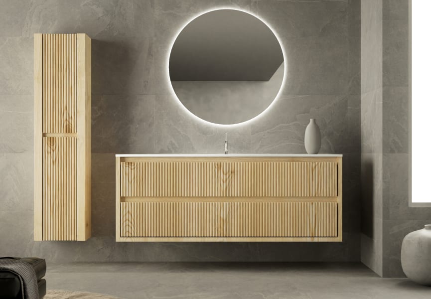 Ensemble de meubles de salle de bains en bois massif avec côtés Alpes 19 Bruntec principal 0